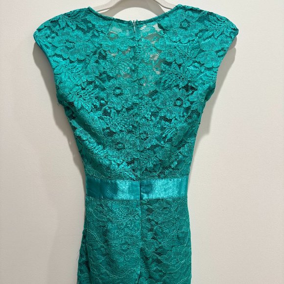 Luxxel Turquoise Lace Romper - Picture 2 of 7